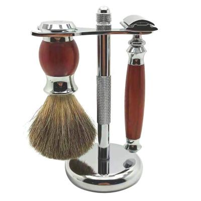 China Deluxe Rosewood Twin Blade Manual Retro Shaving Set/M3/M5 Shaving Safety Razor/Nag Hair Shaving Brush/Shaving Stand for sale