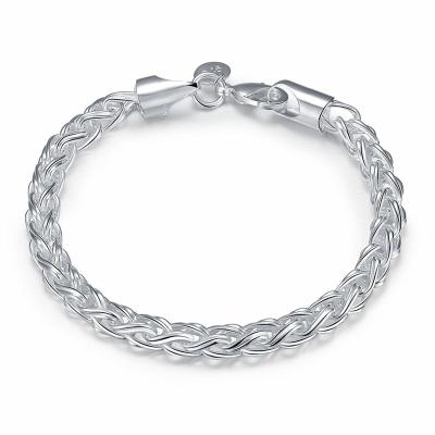 China Hot Selling Wholesale Custom Exquisite Factory OEM Fashion Twist Circle Twist Ring Jewelry Wholesale Silver Bangle for sale