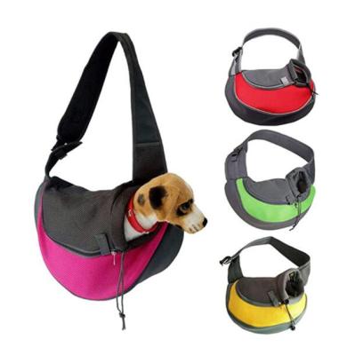 China 2021 Breathable Single Shoulder Dog Bag Cat Mesh Shoulder Pet Puppy Dog Carrier Sling Bag for sale