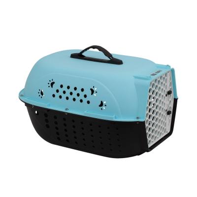 China Small Dogs and Cat Cat Dog Travel Pet Carrier Breathable Plastic Breathable Box Carrying Cage Cage for sale