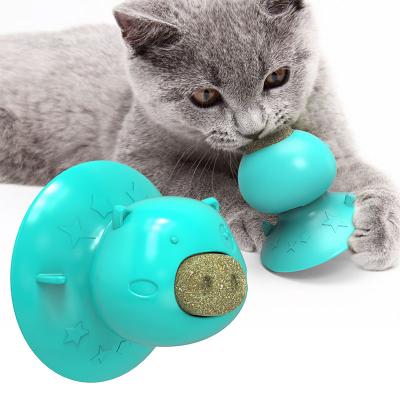 China Viable Catnip Toy Ball Teeth Cleaning Grind Ball Edible Cat Suction Cups Toys for sale