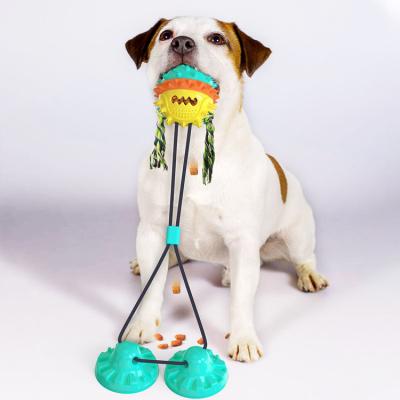 China Large Chewers Viable Aggressive Breed Interactive Dog Toys Indestructible Chew Toy Suction Cup Dog Toy for sale