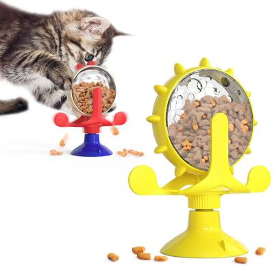 China Viable Multifunctional Toys For Cats Pet Spinning Wheel Food Spinning Leak Toy Slow Feeding Toys for sale