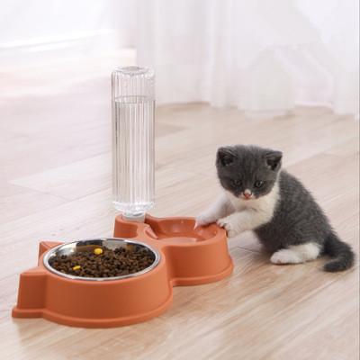 China Sustainable Cute Automatic Cat Ear Pet Feeder Bowl Stainless Steel Water Dispenser Bowl For Pet for sale