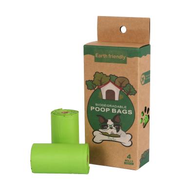 China 100% Biodegradable Pet Poop Bag 4/8/24 Rolls Dog Pet Grooming Poop Bag Cleaning Rack for sale