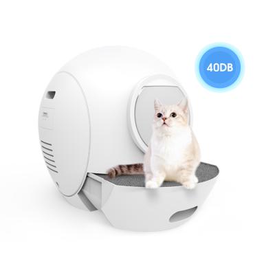 China 2021 Hot Sale Large Enclosed Luxury Automatic Cat Litter Toilet Stored Automatic Intelligent Intelligent Self Cleaning Cat Litter Box for sale