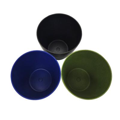 China Wholesale Home Decor Plant Pot Tray Flower Fiber Succulent Pots Biodegradable Bamboo Fiber Small Planters With Dishes for sale