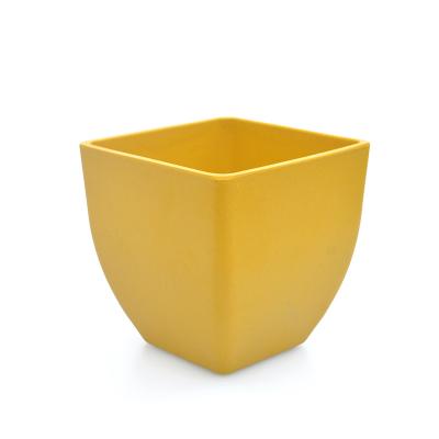 China Country mouth square flower pot is made of bamboo fiber which is environmental materials for sale