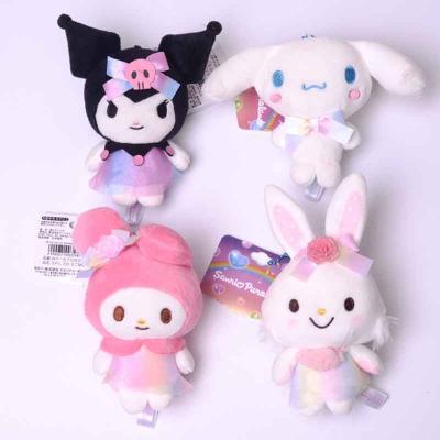 China Sanrioed Cinnamoroll Plush Toy My Main Melody Kuromi Purin Dog Kitty Plush Toy Anime Kawaii Plushie Jewelry Kid Chain Birthday Gifts for sale