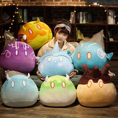 China Plush Genshin Impact Plush Pillow Mud Plush Toys Gifts For Children God Genshin Mud Doll Original Cushion Gift for sale