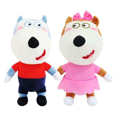 China Cute Stuffed Plush Toys 25cm Cartoon Wolfoo Wolf Family Lucy Stuffed Doll Toy Gifts for Boys Girls for sale