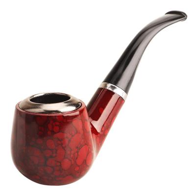 China Factory Direct Resin Leopard Print Smoking Pipe Wooden Washable Wholesale Smoking Pipes for sale