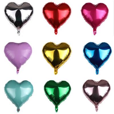 China Foil solid 18 inch birthday party foil heart shaped balloon, single mylar balloon, heart shape balloon for sale