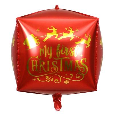 China Foil 4d Helium Foil Balloons Can Fly Christmas Circle Shaped Balloon for sale