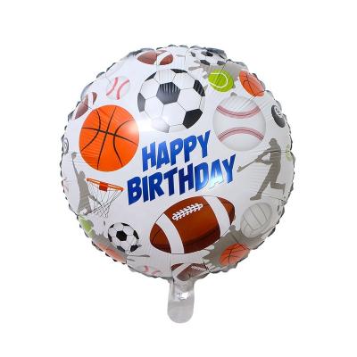 China Foil 18 Inch Happy Birthday Soccer Baseball Foil Balloon , Sports Foil Balloons for sale