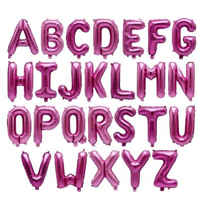 China Foil 16inch Foil Letter Balloons, Helium Balloon Alphabet Shape for Birthday Wedding Graduation Party Decorations for sale