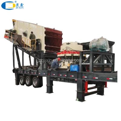 China Convinent and easy to move to another factory customized different capacities of mobile stone rock crushing station with engine or diesel engineer for sale