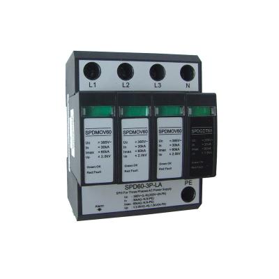 China AC 60ka 3 Phase SPD Surge Protector SPD60-3P-LA for sale