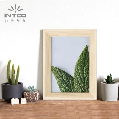 China INTCO YZ005 FSC Durable Eco-friendly Wood Green MDF Plants Decoration Box Photo Frame for sale