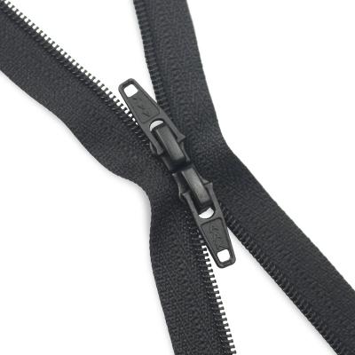 China 3# 5# Workable Coil Zipper Two Way Close End Zipper for sale