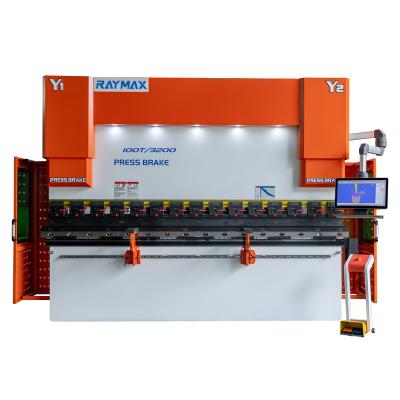 China Metal Sheet Bending DELEM DA53T 4 Axis CNC Press Brake Controller 100T 3200mm CNC Sheet Metal Bending Machine Hydraulic Press Brake for sale