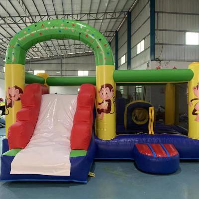 China Lightweight ; Easy Setup Inflatable Arch Bounce House and Instant Inflatable Bounce House Water Slide Monkey Air Bounce Bouncy Castle for sale