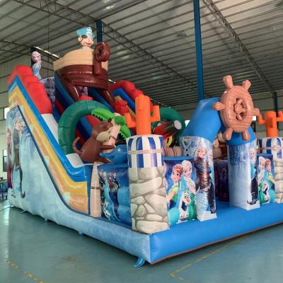 China Lightweight ; Easy Setup Commercial Inflatable Bounce House and Flash Custom Inflatable Castle Small Bouncy Castle Ice Princess Theme for sale