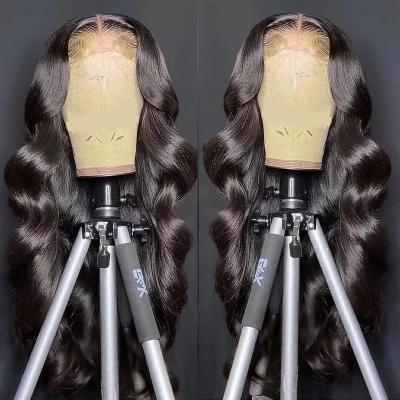 China Natural Body Wave Glueless 13x4 Body Wave Hair Wigs Lace Front Brazilian Virgin Hair HD Lace Front Wig For Black Women for sale