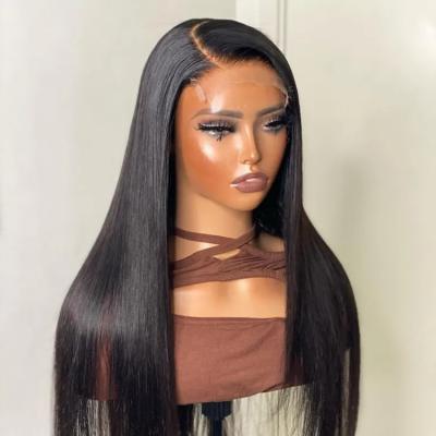 China Natural Straight Raw Unprocessed Brazilian Body Wave 4X4 Lace Closure Wigs 100% Cuticle Aligned Virgin Hair 4x4 Lace Wigs for sale