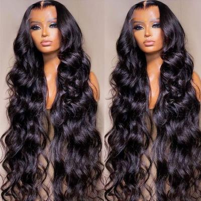 China Natural Body Wave Glueless Full Body Wave Hair Wigs 13x4 Lace Front Wigs Brazilian Wear and Hair Go 40inch for White Women for sale