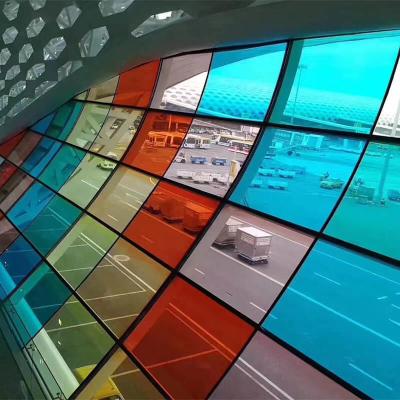 China 2mil Colorful Blue Light Blocking Privacy Protection Building Window Tint for sale