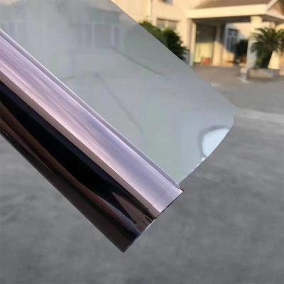 China Purple Silver Building Window Film 2mil 1.52m X 30m UVR 80% IRR 90% Insulation UV Blocking for sale