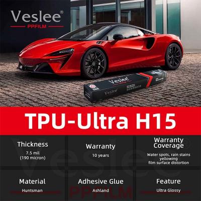 Chine Top Qualité TPU UltraH15 ppf films Ultra Hydrophobicité Sensation de la peau pour le corps de la voiture Auto-guérison Peinture de voiture Film de protection à vendre