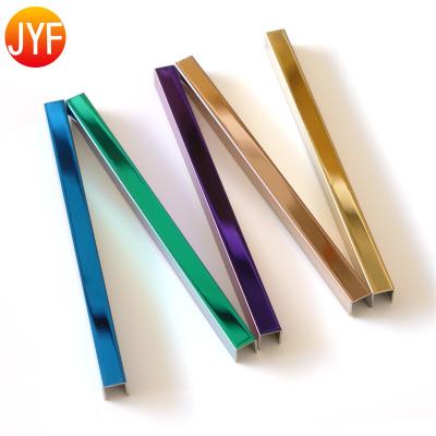 China ZB9804 Modern Customized Length Gold Stainless Steel Tile Edge Joint Panel 304 Titanium Stainless Steel Channel Section for sale