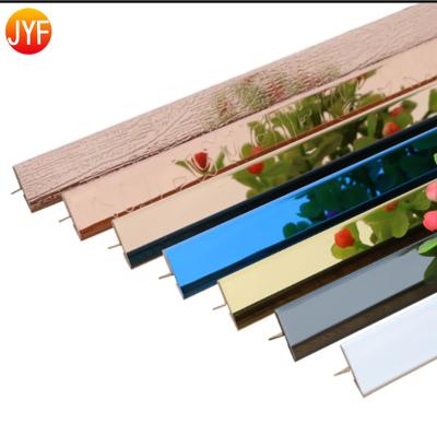 China Modern ZB601 316 8K Gold Tile Edge Trim Stainless Steel T Shaped Ceiling Decoration Metal Tile Trim for sale