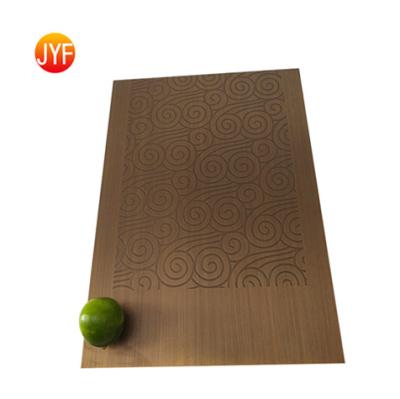 China Suitable for hotel wall and wall decoration Y328 villa decor new products 1.0mm flower pattern red bronze etched stainless steel plate 304 316L for sale