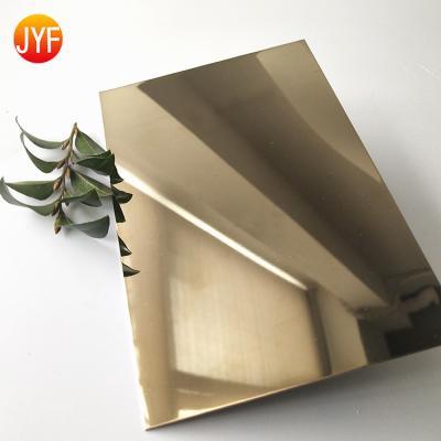 China H313 Hotel Top Sales Champagne Gold Stainless Steel Mirror Sheet For KTV Ceiling Construction for sale