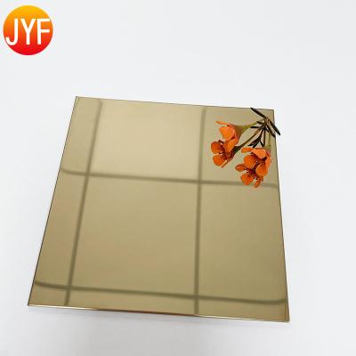 China H090 Foshan Villa Factory Supplier Colored Mirror Champagne Golden Stainless Board Decorative Stainless Steel Sheet for sale