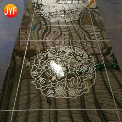 China High End H365 Hotel 0.8mm Thick Stainless Steel Etched Sheet For Elevator Cabin for sale