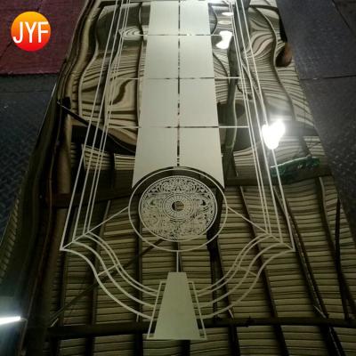 China H366 HOTEL Factory Price Glossy Etched Elevator Cabin Liner Stainless Steel Sheet With Various Patterns for sale