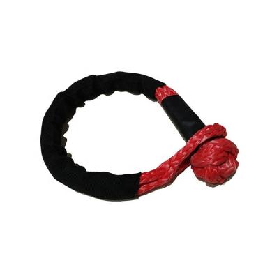 China UHMWPE YARN Off-Road Best Quality 14Ton High Tensile Synthetic Double Braided 10MM Soft Shackle for sale