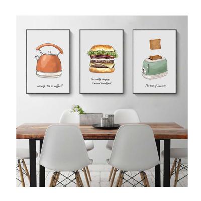 China Modern creative simple cake decoration restaurant design coffee cup kitchen dining room vegetable wall hanging painting for sale