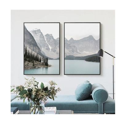 China Modern Nordic Modern Minimalist Porch Bedroom Living Room Lake Landscape Beautiful Landscape Paintings Decorative Painting for sale