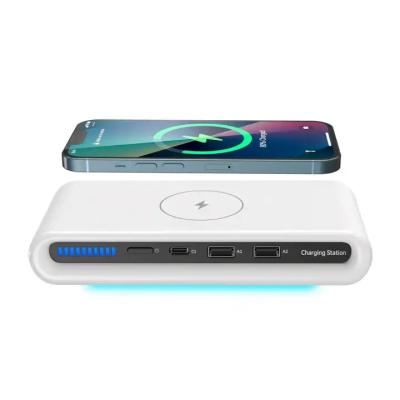 China Cell Phone 30W 15W Multi Left Wireless Charger For Mobile Phone Holder Dock Fast Wireless Charging Station for sale