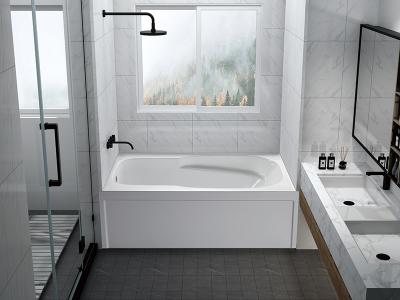 China Sanitär-Klasse-Frei stehende Badewanne mit Rock, JND-AT1584 weiße Badewanne mit Rock zu verkaufen