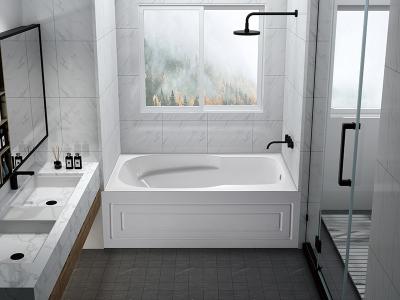 China PMMA Acryl-Rohr Badewanne Weiß ohne Abfluss CUPC MG-DT1582 zu verkaufen