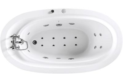 China Whirlpool Acrylic Massage Bathtub M1678-D 1800×950×680mm Pure Sanitary Grade for sale