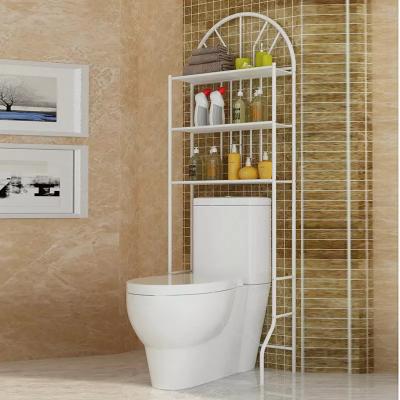 China ROUND TUBE WITH STRAIGHT POINTED STRAIGHT POINTED 3 Layer Space Saving Multifunctional Space Saving Bathroom Shelf Gold Metal for sale