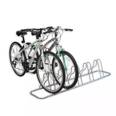 China Durable 5 Bike Indoor/Outdoor Adjustable Storage Bicycle Floor Parking Rack Stand Rack for sale