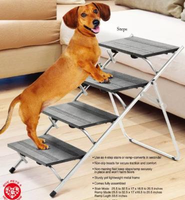 China Stored Pet Stairs Folding Pet Ladder Dog Ramp Easy Storage for sale